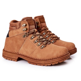 Încălțăminte de trekking pentru bărbați Cross Jeans EE1R4031C Camel maro 2