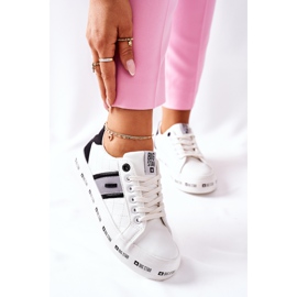 Adidași din piele pe Big Star II274071 Platforma albă 2