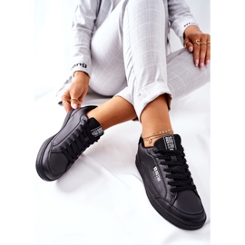 Adidași din piele pentru femei Memory Foam Big Star II274320 Negru 6