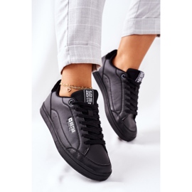 Adidași din piele pentru femei Memory Foam Big Star II274320 Negru 5