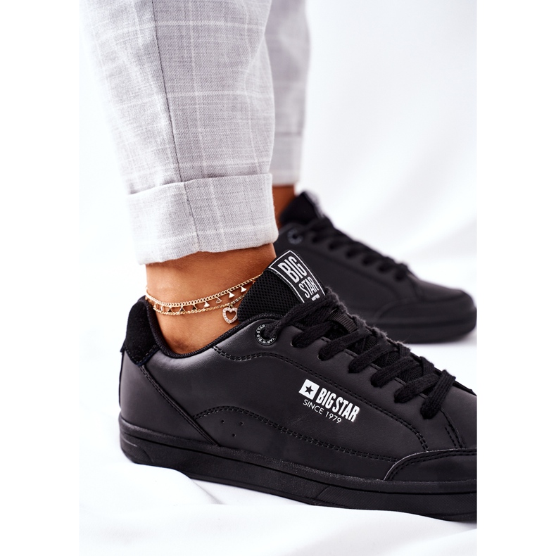 Adidași din piele pentru femei Memory Foam Big Star II274320 Negru 1