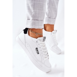 Adidași din piele pentru femei Memory Foam Big Star II274319 Alb 4