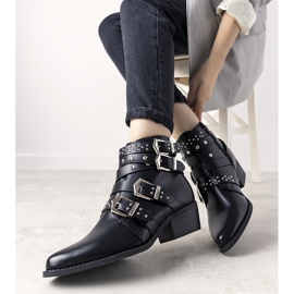 Cizme de cowboy negre cu dungi Ergost negru 1