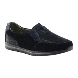 Slip-on sport pentru femei DK din piele bleumarin albastru marin 1 Slip-on sport pentru femei DK din piele bleumarin albastru marin 1