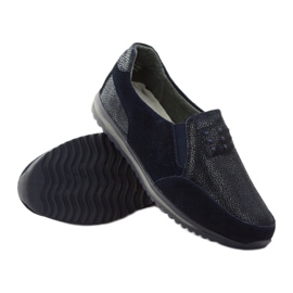 Slip-on sport pentru femei DK din piele bleumarin albastru marin 3 Slip-on sport pentru femei DK din piele bleumarin albastru marin 3