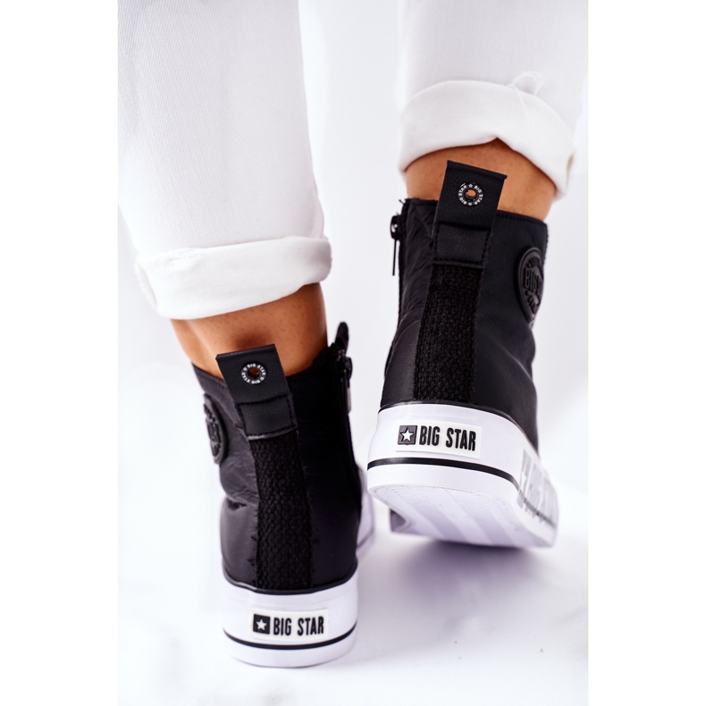 Big Star Adidași înalți pe marea stea II274012 platformă neagră negru 1