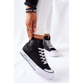 Big Star Adidași înalți pe marea stea II274012 platformă neagră negru 2