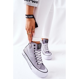Adidași înalți pe Big Star II274016 Platformă gri 11