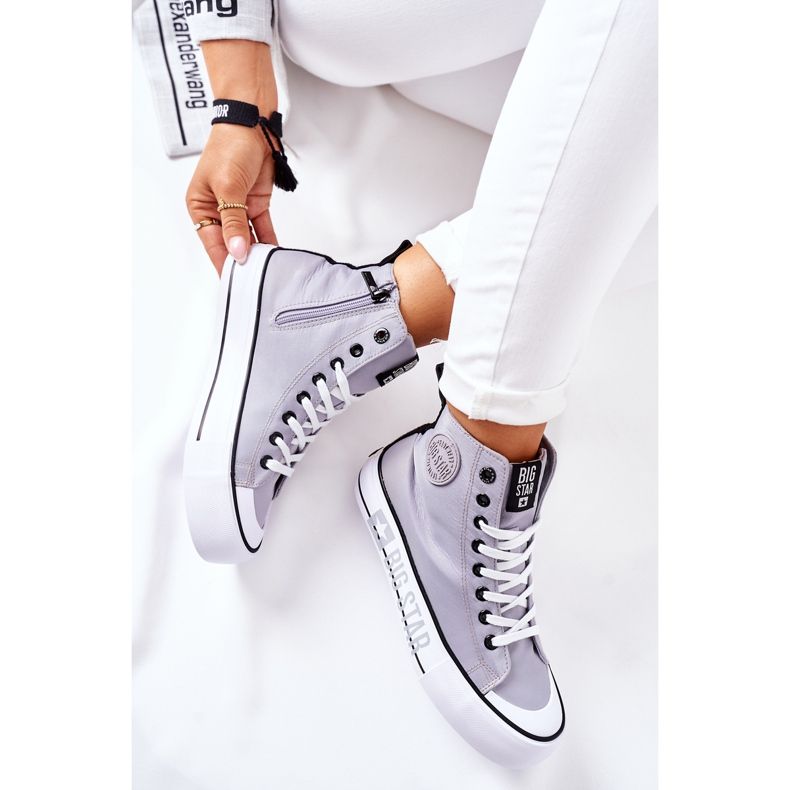 Adidași înalți pe Big Star II274016 Platformă gri 1