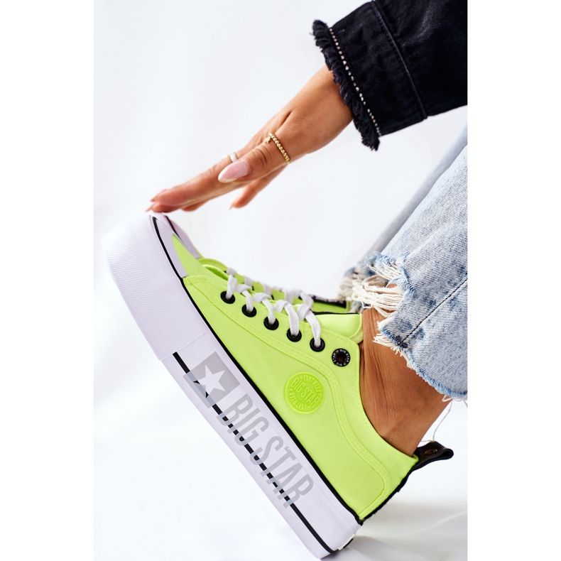 Big Star Adidași pe marea stea II274022 platformă Neon Yellow galben 1