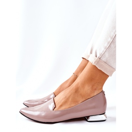 Mocasini pe toc argintiu Laura Messi 2013 Cappuccino multicolor 1 Mocasini pe toc argintiu Laura Messi 2013 Cappuccino multicolor 1