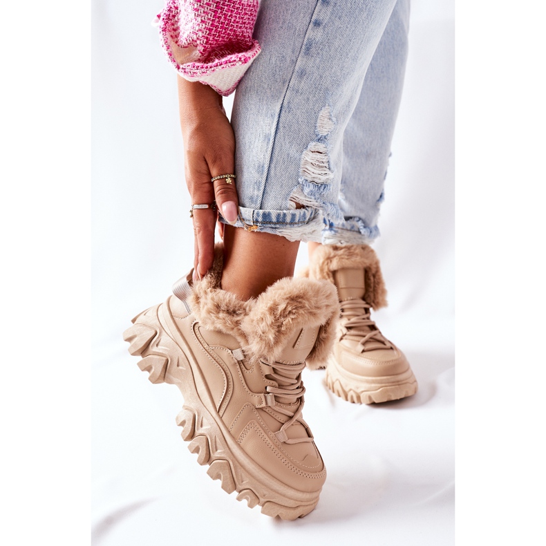 BM Cizme de damă bej bej Limerick kaki 2