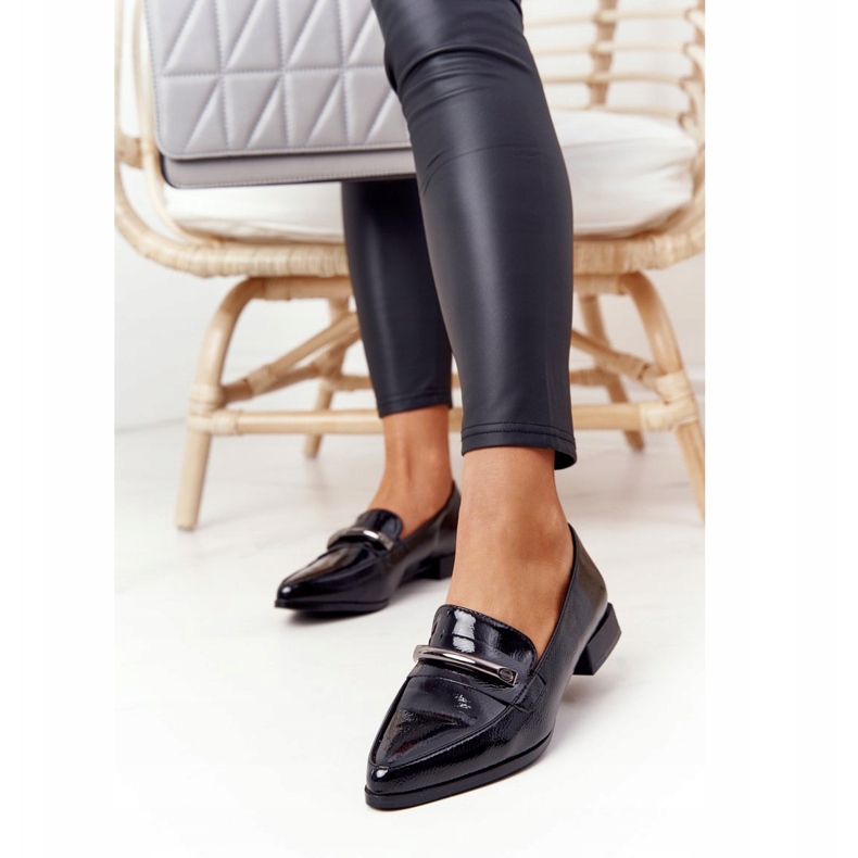 S.Barski Mocasini eleganți S. Barski Premium Lacuit Negru 2