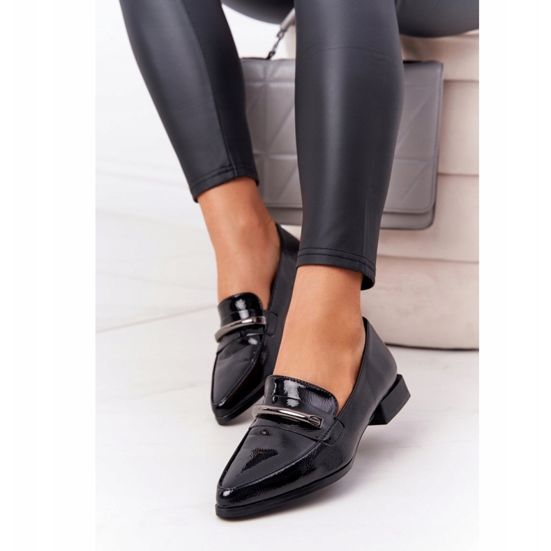 S.Barski Mocasini eleganți S. Barski Premium Lacuit Negru 3
