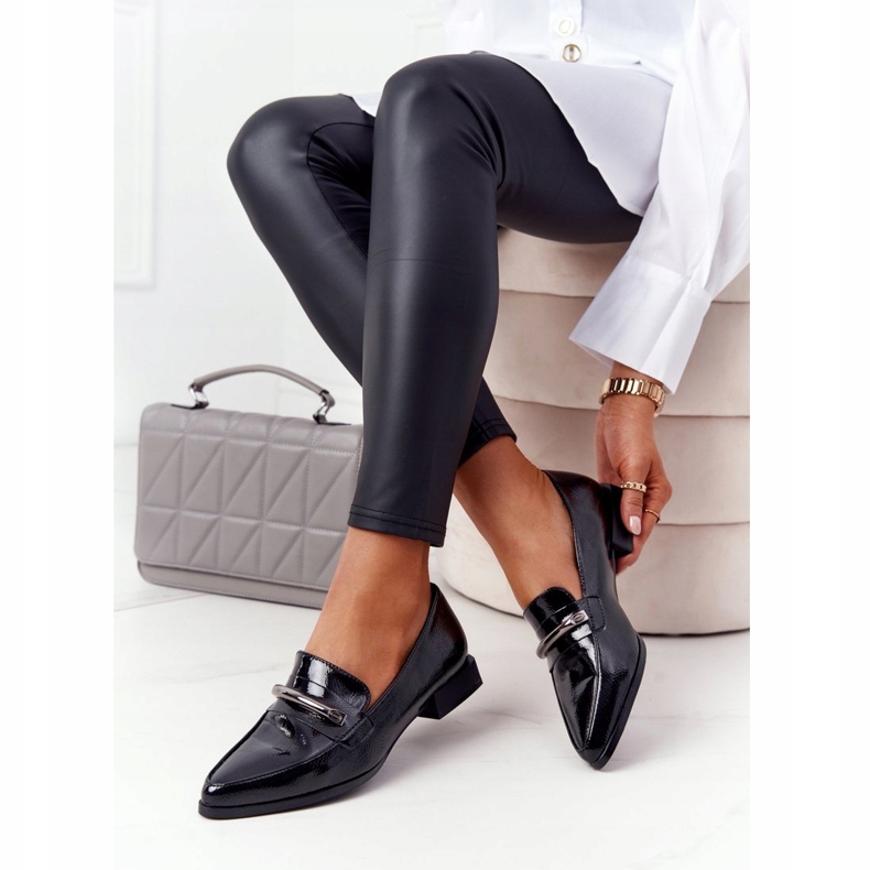 S.Barski Mocasini eleganți S. Barski Premium Lacuit Negru 5