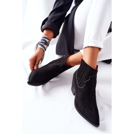 Cizme Cowboy Femei Suede Negru Beamhurst 1 Cizme Cowboy Femei Suede Negru Beamhurst 1