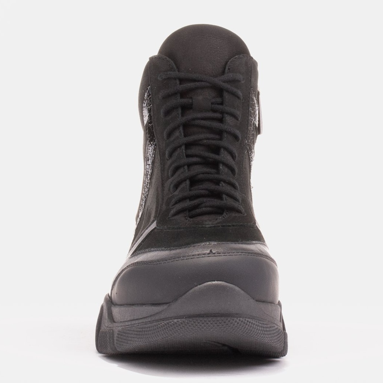 Marco Shoes Ghete Sporty Mil cu lac decorativ negru 1