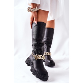 PB1 Cizme Negre Înalte Cecina negru 2