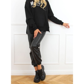 Pantofi sport negri cu talpă înaltă 6291 Negru 1