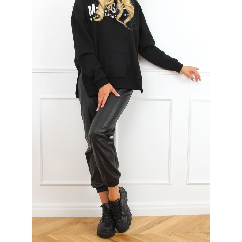 Pantofi sport negri cu talpă înaltă 6291 Negru 1