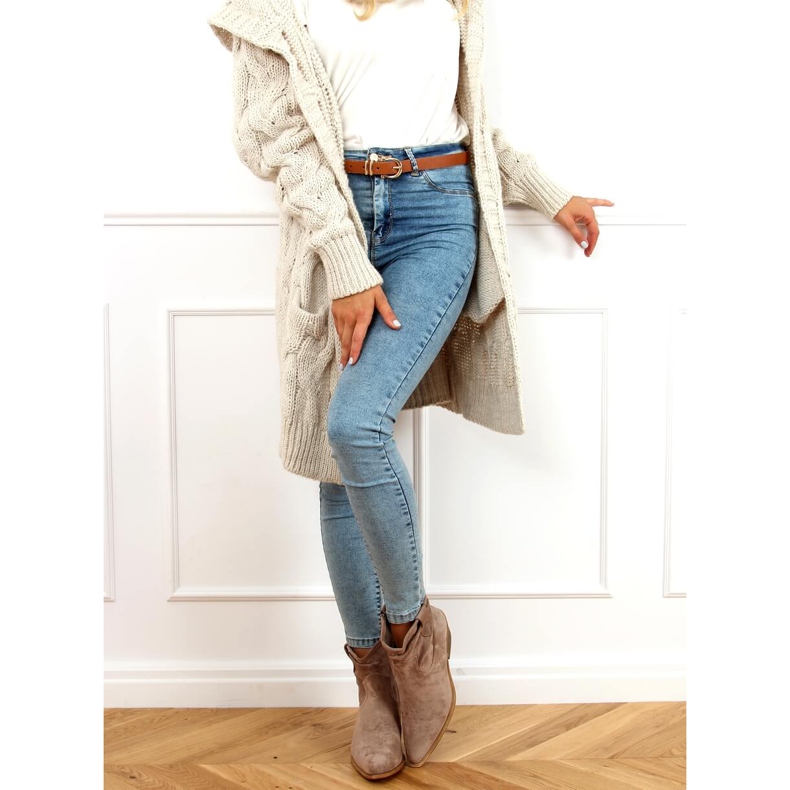 Cizme cowboy dama bej 99-65 Taupe 1