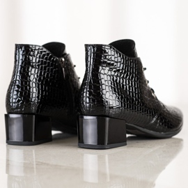 Cizme cu șiret VINCEZA negru 1