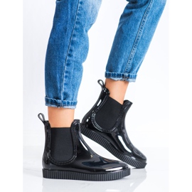 SHELOVET Galoși lăcuți pe platformă negru 2