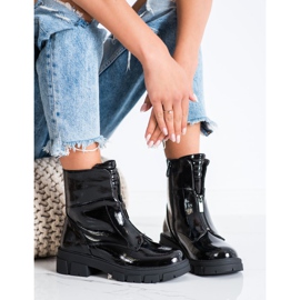 Genti cu fermoar S. Barski lacuite negru 1