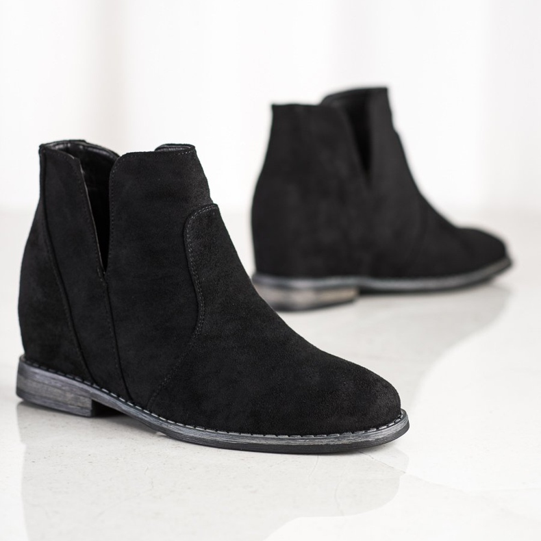 S. BARSKI Cizme de cowboy pe Koturnie S.BARSKI negru 2