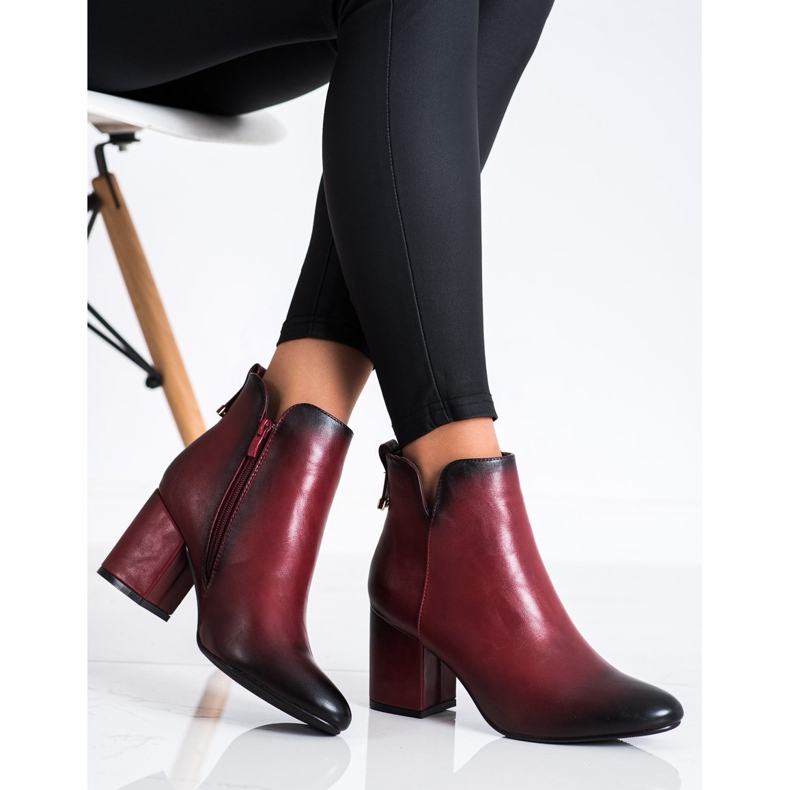 M.Daszyński Cizme maro cu izolație roșu 2 M.Daszyński Cizme maro cu izolație roșu 2