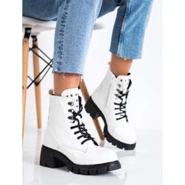 SHELOVET Muncitori la modă cu știfturi alb 2