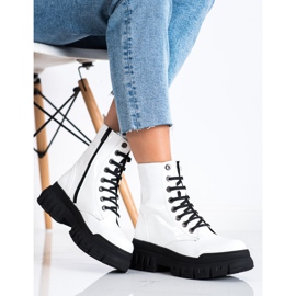 SHELOVET Cizme calde cu piele ecologică alb 1 SHELOVET Cizme calde cu piele ecologică alb 1