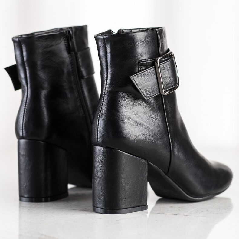 SHELOVET Cizme clasice cu cataramă negru 1