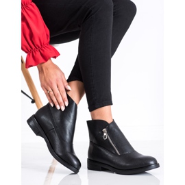 SHELOVET Ghete negre pe fermoar negru 2 SHELOVET Ghete negre pe fermoar negru 2