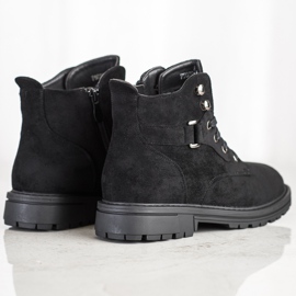 SHELOVET Ghete din piele de căprioară negru 2