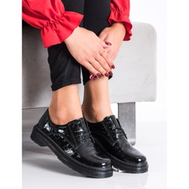 Filippo Pantofi din piele cu imprimeuri de șarpe negru 2