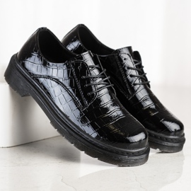 Filippo Pantofi din piele cu imprimeuri de șarpe negru 1