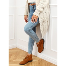 Încălțăminte cu șiret camel 8321 Camel maro 3