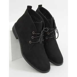 Pantofi negri cu șiret 8321 Negru 1