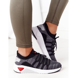 Pantofi sport pentru femei Memorie Spumă Big Star HH274532 gri închis 5