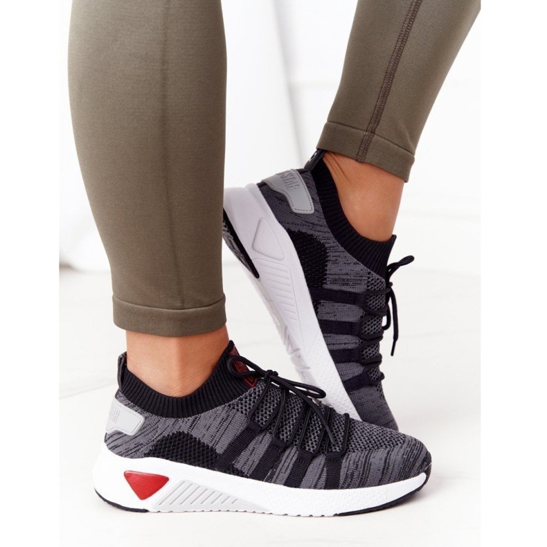 Pantofi sport pentru femei Memorie Spumă Big Star HH274532 gri închis 5