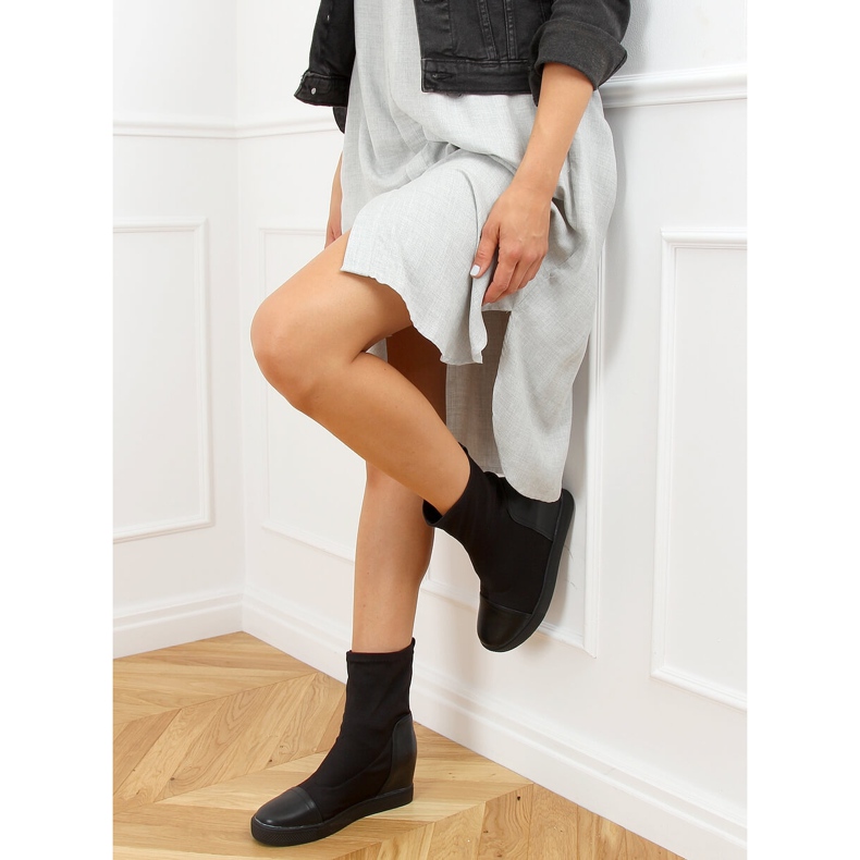 Cizme negre Sock cu negru HQ887 Negru 2