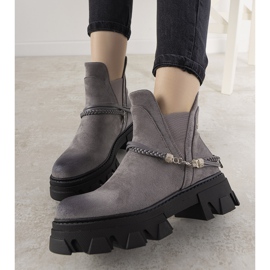 Cizme gri cu brățară Fearless 1