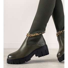 Cizme verzi cu partea superioară a șoseteului verde 1