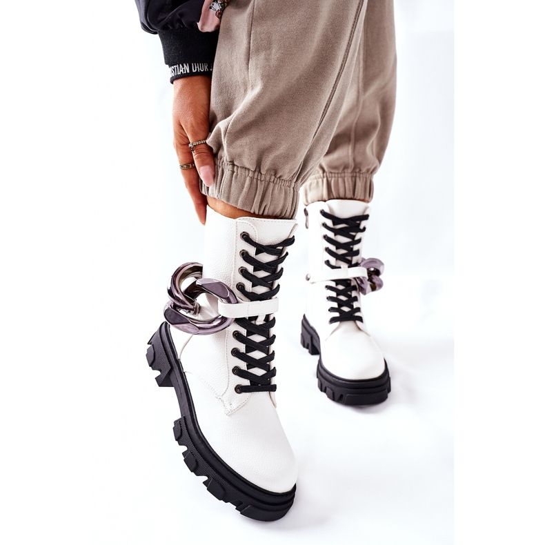 S.Barski Cizme de damă S. Barski White Jensen alb 1