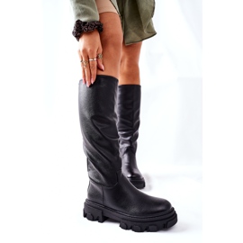 S.Barski Cizme înalte pentru femei Negru Little Bit 2 S.Barski Cizme înalte pentru femei Negru Little Bit 2