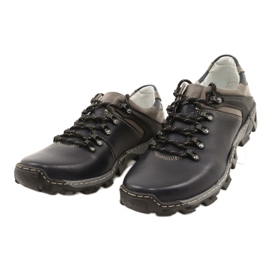 Bednarek Polish Shoes Încălțăminte de drumeție pentru bărbați din piele 116 albastru marin gri 2
