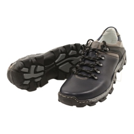 Bednarek Polish Shoes Încălțăminte de drumeție pentru bărbați din piele 116 albastru marin gri 3