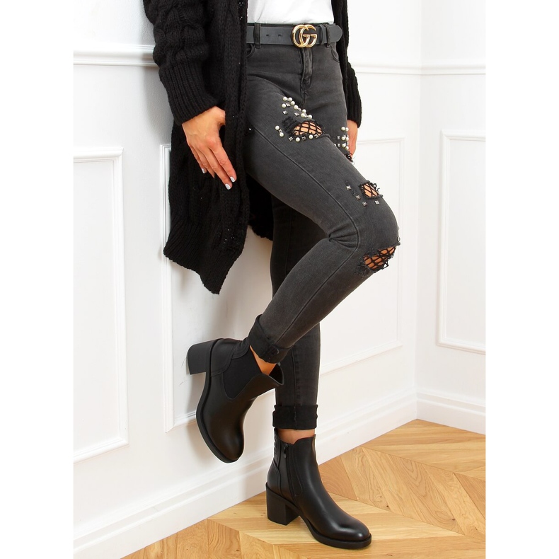 Ghete Chelsea negre, negre 9565 Negre negru 2