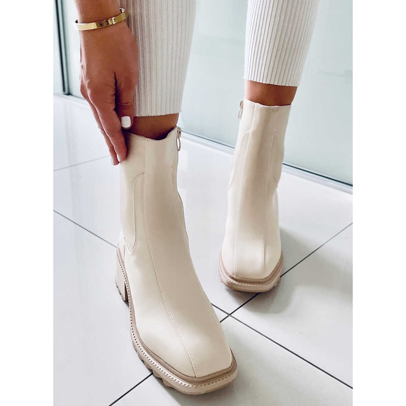 Cizme dama crem QT33P Bej 2